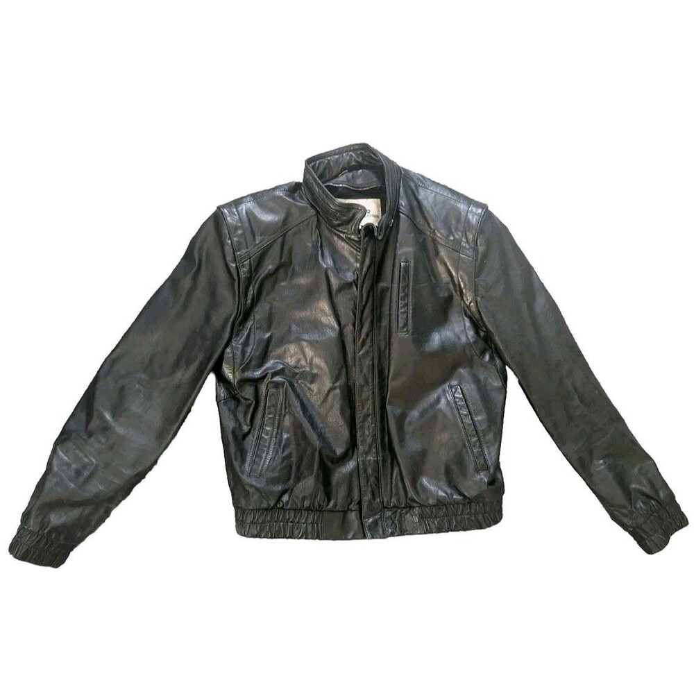 Vintage Wilson's Suede & Leather Jacket Men's 42 Black Vintage Bomber Coat Great